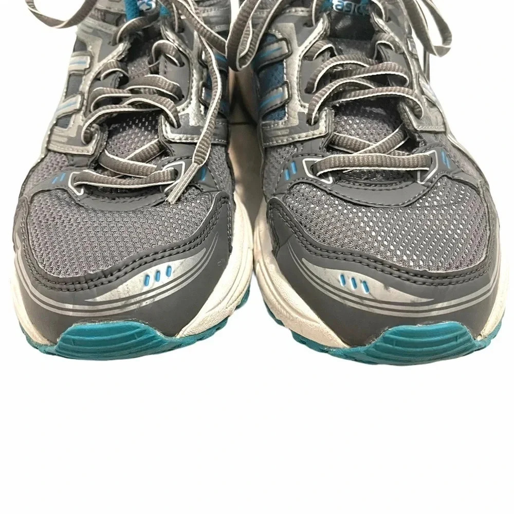 ASICS Grey Teal Gel Contend Sneakers Size 11 - Picture 6 of 8